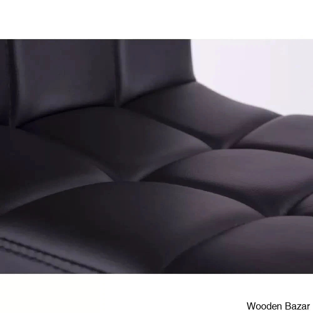 Lat Swivel Upholstered Adjustable Height Counter And Bar Stool With Metal Frame