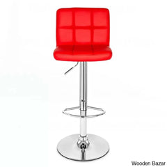 Lat Swivel Upholstered Adjustable Height Counter And Bar Stool With Metal Frame