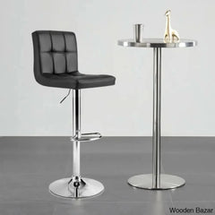 Lat Swivel Upholstered Adjustable Height Counter And Bar Stool With Metal Frame