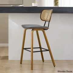 Latiu Swivel Upholstered Rattan Counter & Bar Stool Gray / (26āāā Seat Height) 1