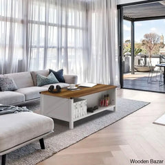 Learoyc 46āā 4 Legs Rectangular Coffee And Center Table With Storage And Drawer For Living Room