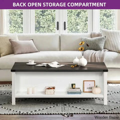 Learoyc 46āā 4 Legs Rectangular Coffee And Center Table With Storage And Drawer For Living Room
