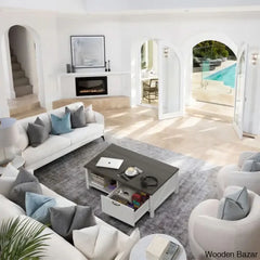 Learoyc 46āā 4 Legs Rectangular Coffee And Center Table With Storage And Drawer For Living Room