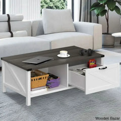 Learoyc 46āā 4 Legs Rectangular Coffee And Center Table With Storage And Drawer For Living Room