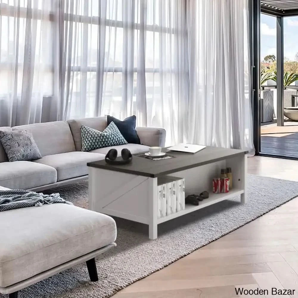 Learoyc 46āā 4 Legs Rectangular Coffee And Center Table With Storage And Drawer For Living Room