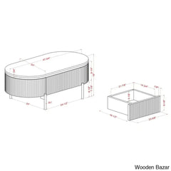 Leistonie Single Coffee And Center Table
