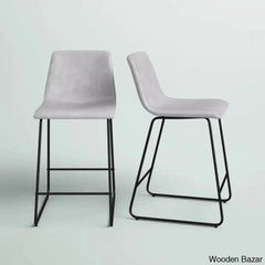 Liekelen Swivel Commercial Grade Leather Soft Upholstered Bar & Counter Stools (Set Of 2)