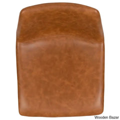 Liekelen Swivel Commercial Grade Leather Soft Upholstered Bar & Counter Stools (Set Of 2)