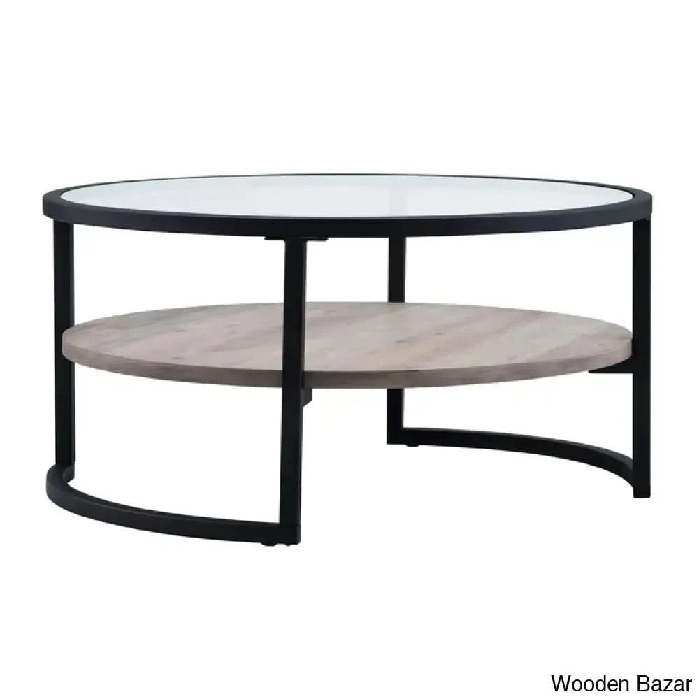 Lindsaie Glass Top Coffee And Center Table