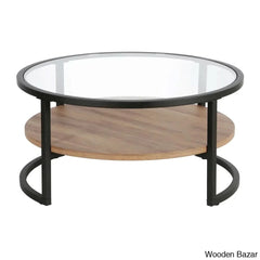 Lindsaie Glass Top Coffee And Center Table