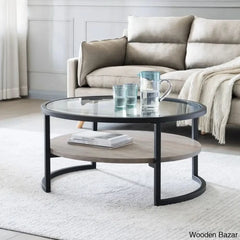 Lindsaie Glass Top Coffee And Center Table