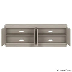 Linio Stylish Rattan Cabinet Media Console For Large Tv Set