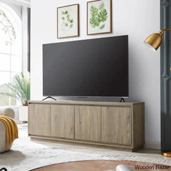 Linio Stylish Rattan Cabinet Media Console For Large Tv Set