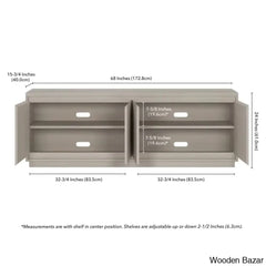 Linio Stylish Rattan Cabinet Media Console For Large Tv Set