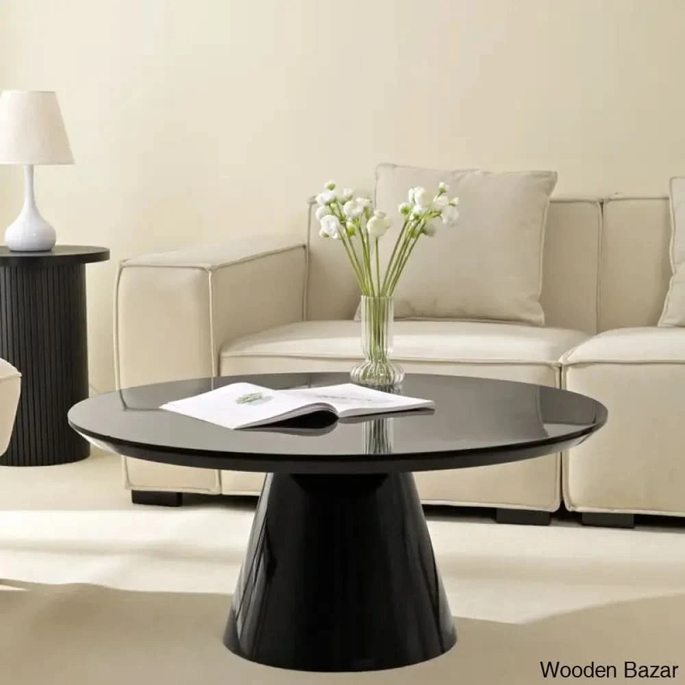 Lippas 35āā Round Coffee And Center Table Black