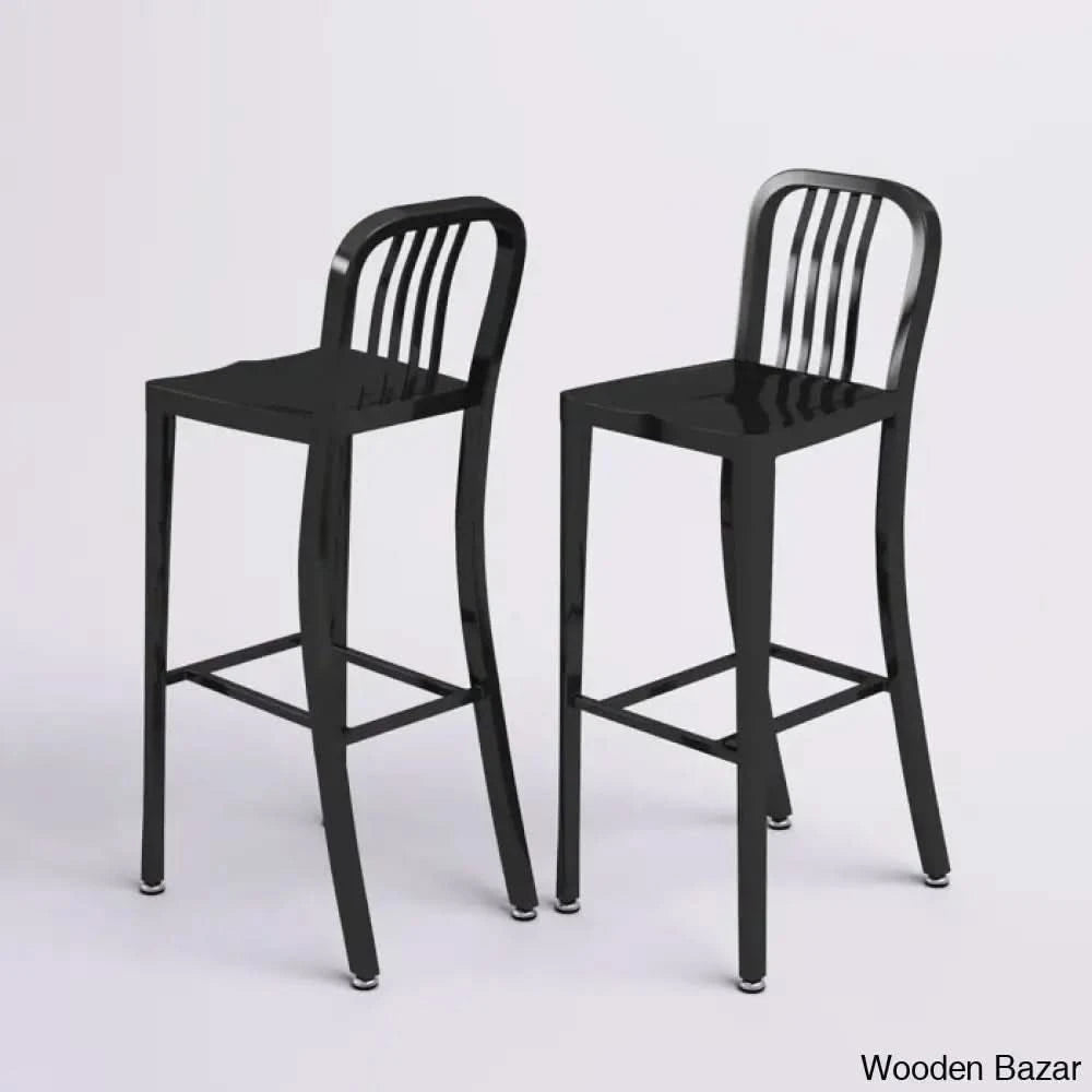 Logan Swivel Indoor/Outdoor Commercial Grade Metal Modern Counter And Bar Stools (Set Of 2) By