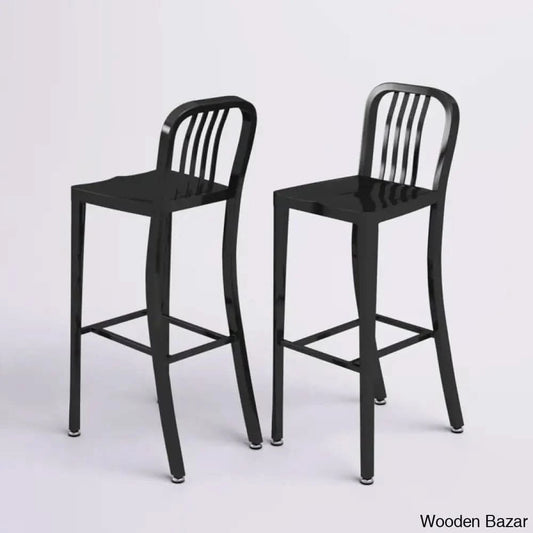 Logan Swivel Indoor/Outdoor Commercial Grade Metal Modern Counter And Bar Stools (Set Of 2) By