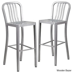 Logan Swivel Indoor/Outdoor Commercial Grade Metal Modern Counter And Bar Stools (Set Of 2) By