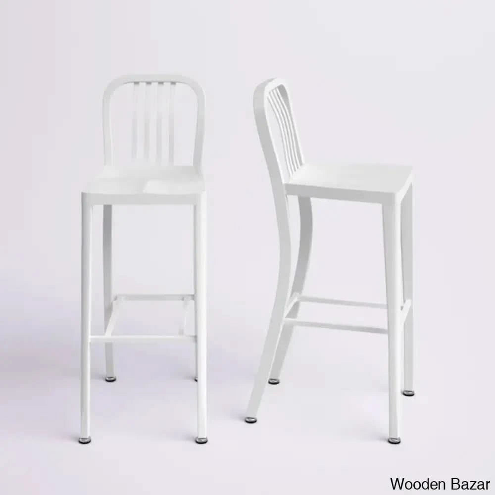 Logan Swivel Indoor/Outdoor Commercial Grade Metal Modern Counter And Bar Stools (Set Of 2) By