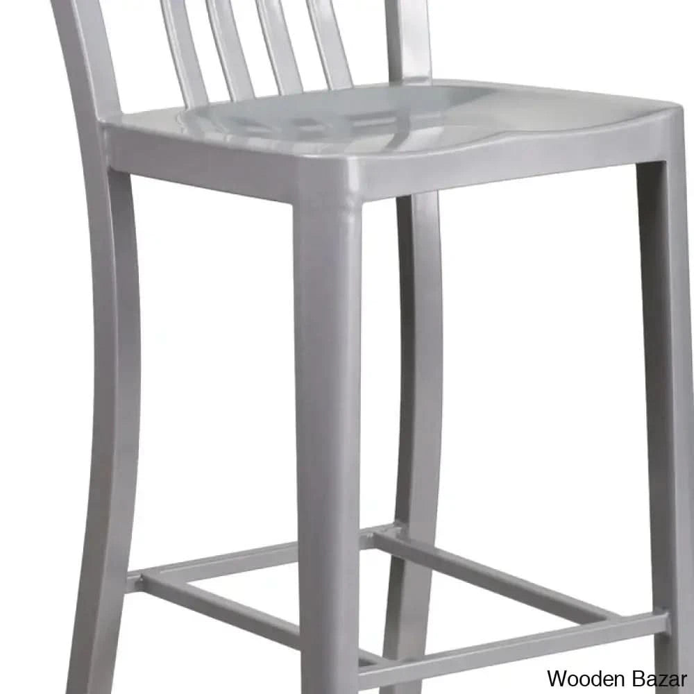 Logan Swivel Indoor/Outdoor Commercial Grade Metal Modern Counter And Bar Stools (Set Of 2) By