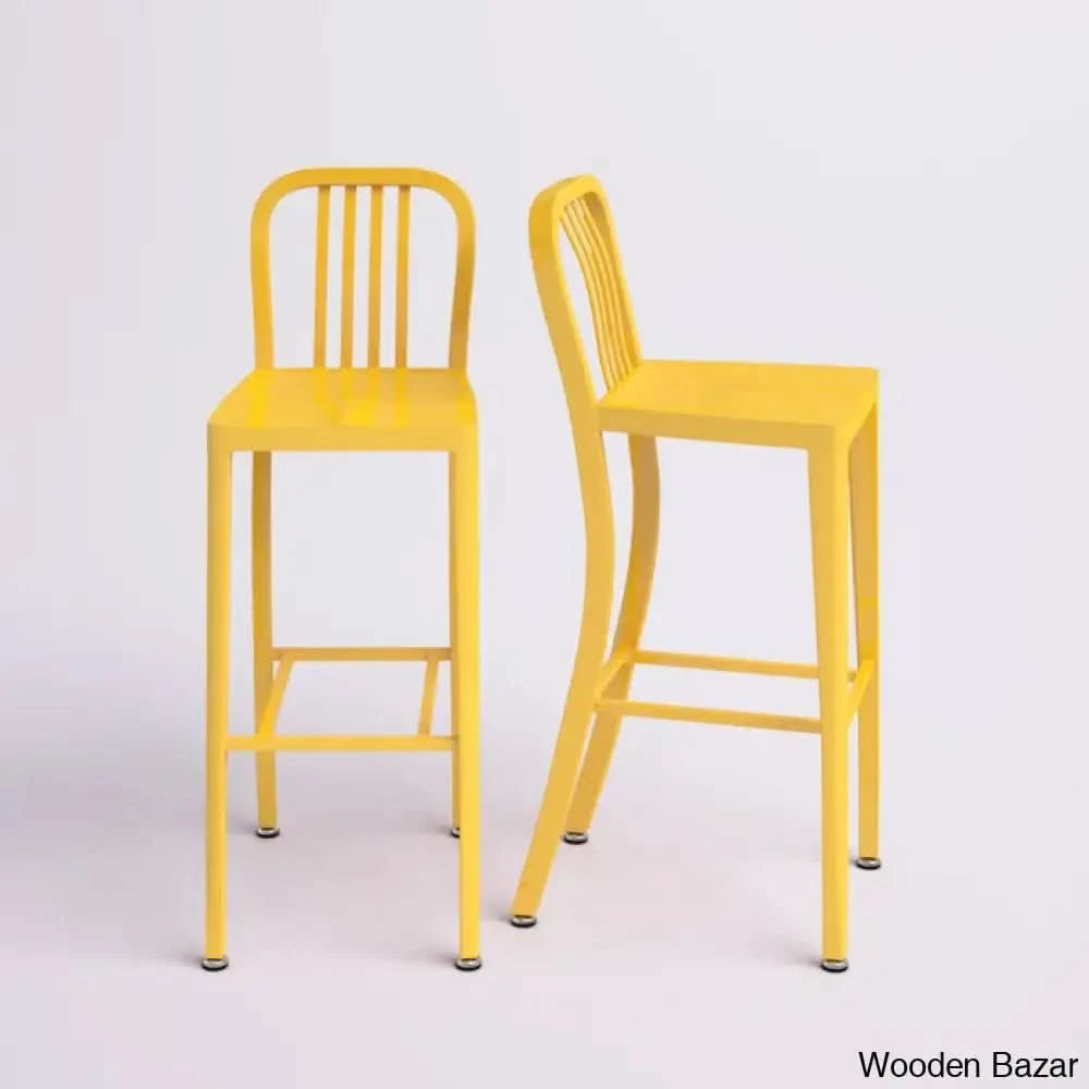 Logan Swivel Indoor/Outdoor Commercial Grade Metal Modern Counter And Bar Stools (Set Of 2) By