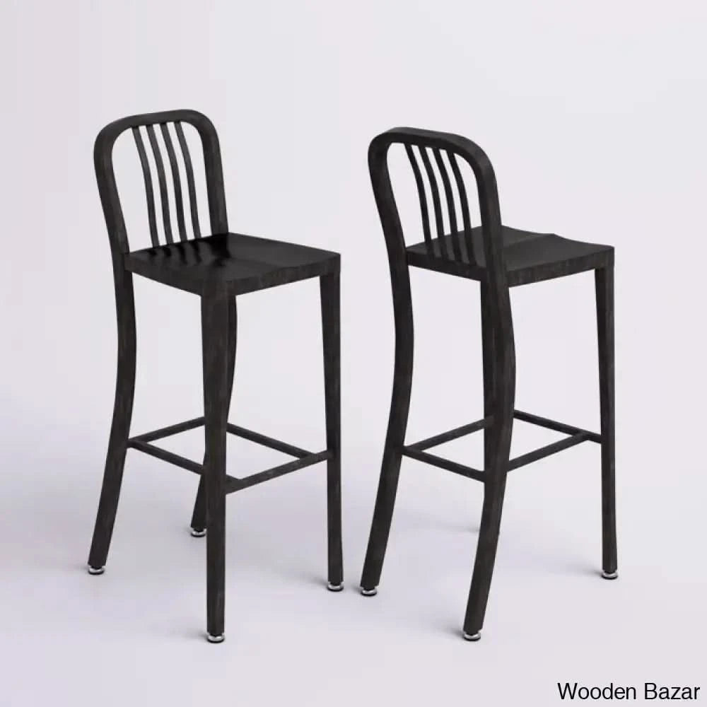 Logan Swivel Indoor/Outdoor Commercial Grade Metal Modern Counter And Bar Stools (Set Of 2) By