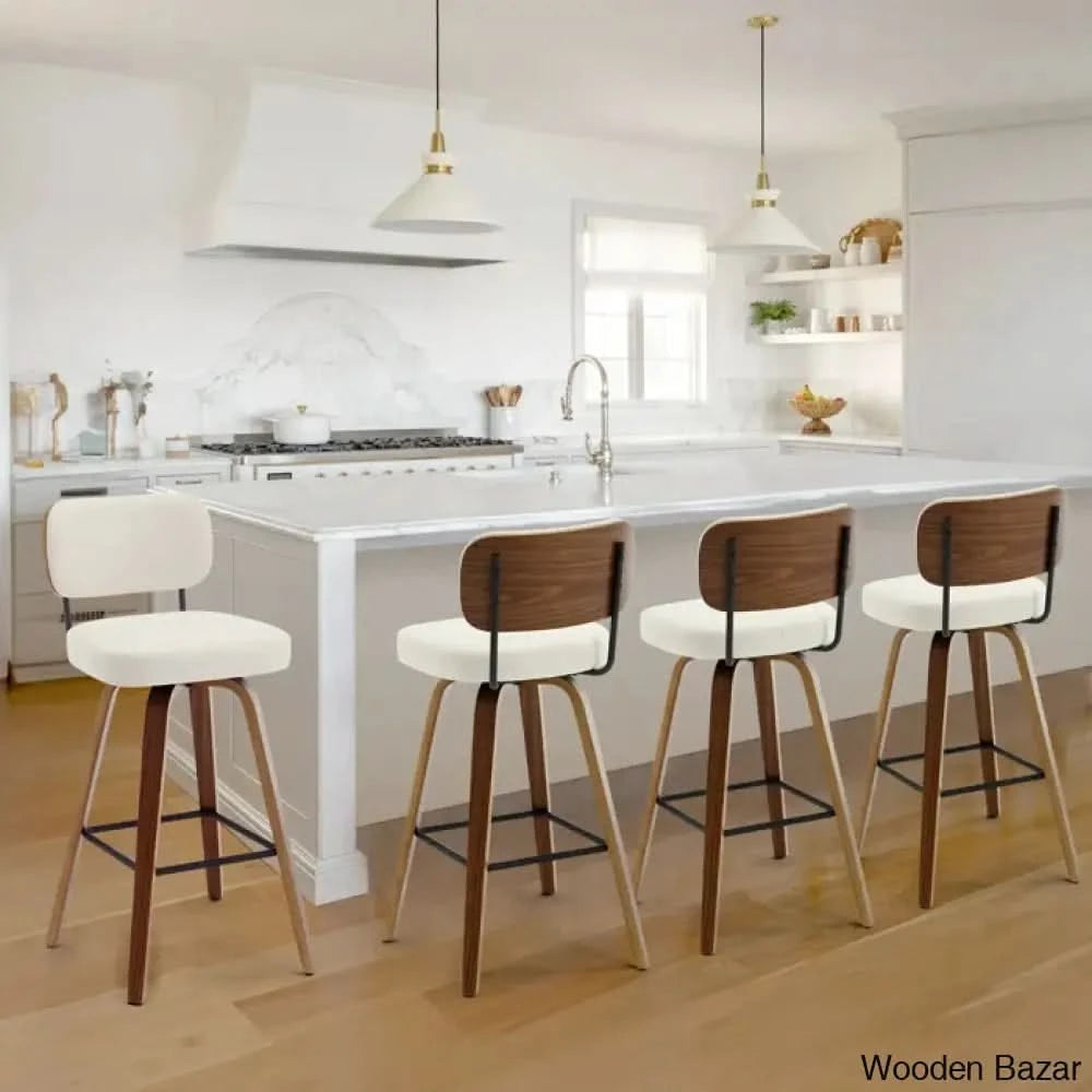 Loranzas Swivel Upholstered Counter & Bar Stool (Set Of 3)