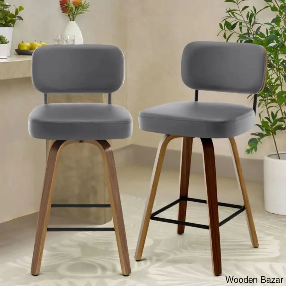 Loranzas Swivel Upholstered Counter & Bar Stool (Set Of 3)