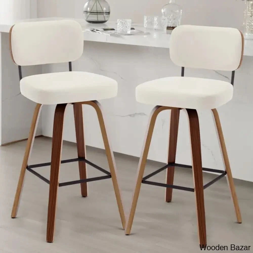 Loranzas Swivel Upholstered Counter & Bar Stool (Set Of 3)