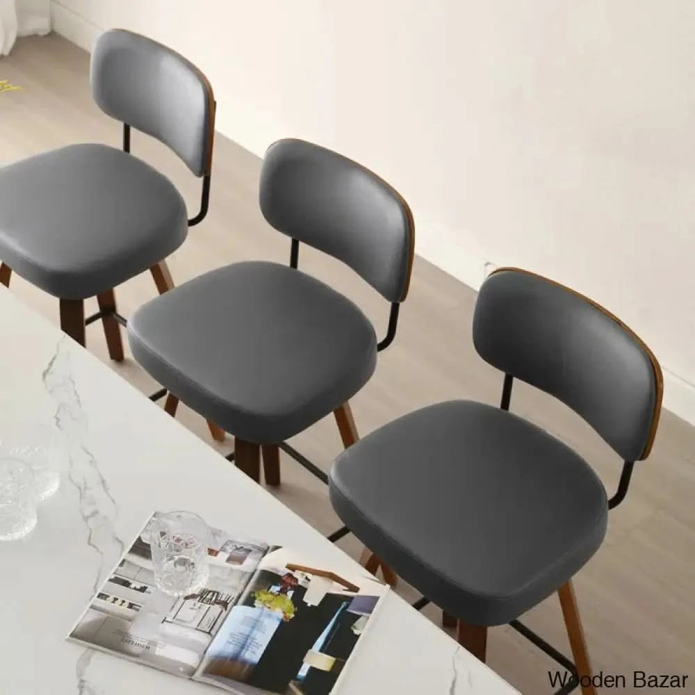 Loranzas Swivel Upholstered Counter & Bar Stool (Set Of 3)