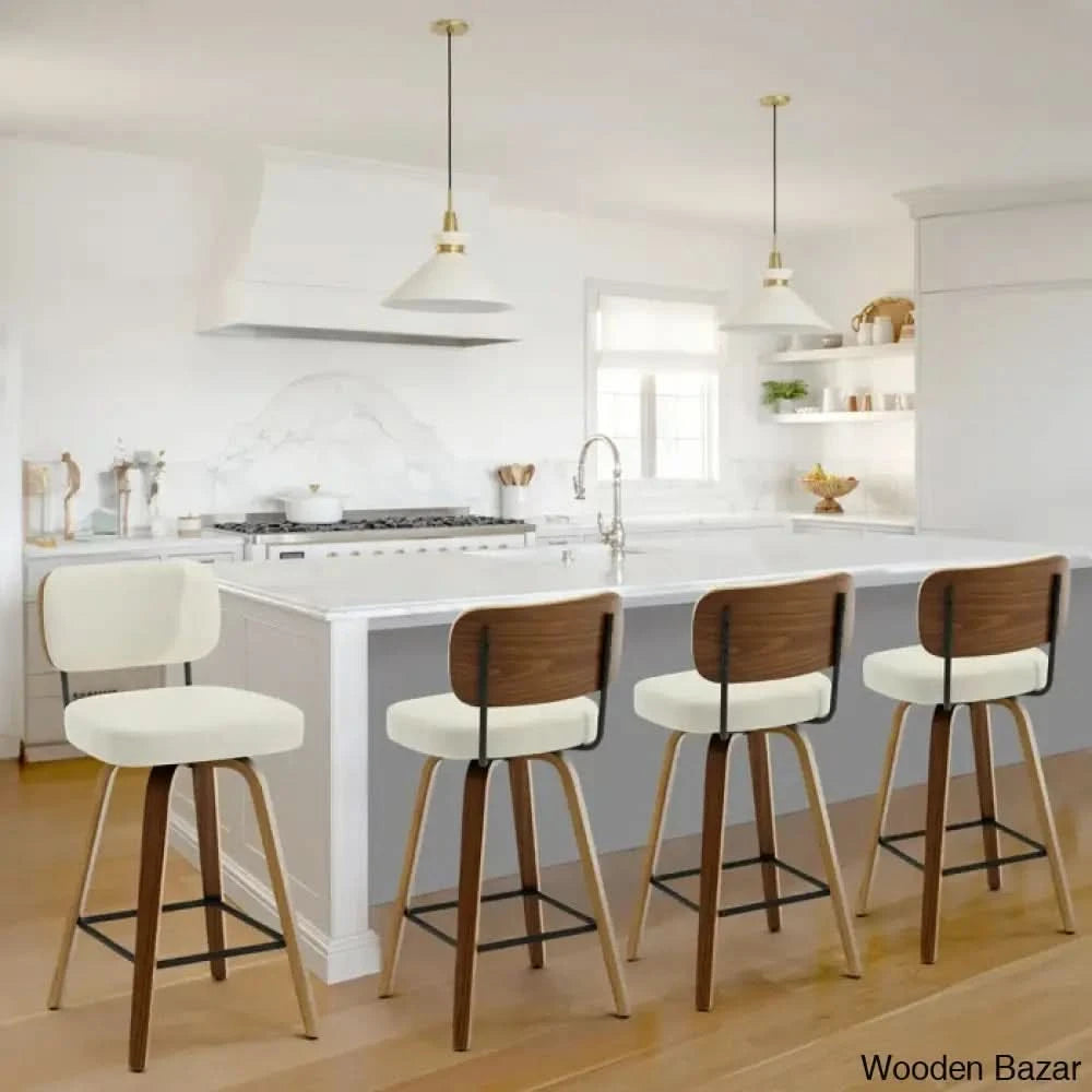 Loranzas Swivel Upholstered Counter & Bar Stool (Set Of 3)