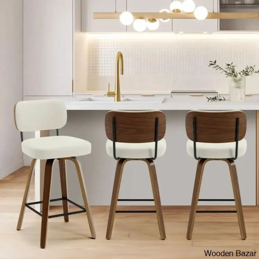 Loranzas Swivel Upholstered Counter & Bar Stool (Set Of 3)