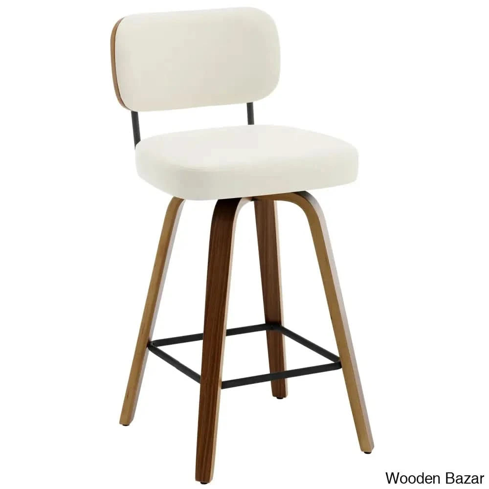 Loranzas Swivel Upholstered Counter & Bar Stool (Set Of 3)