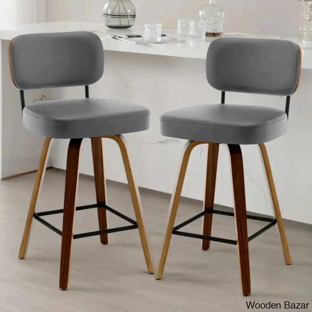 Loranzas Swivel Upholstered Counter & Bar Stool (Set Of 3)