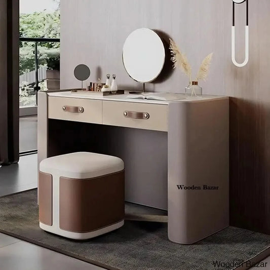 Luel Vanity Dressing Table With Lighted Mirror And Stool