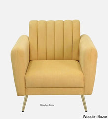 Luxurious Camel Yellow Fabric 3-Seater Sofa The Ultimate Trendy Furniture For Stylish Living Spaces