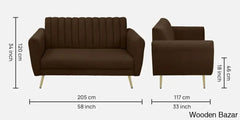 Luxurious Camel Yellow Fabric 3-Seater Sofa The Ultimate Trendy Furniture For Stylish Living Spaces