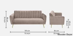Luxurious Camel Yellow Fabric 3-Seater Sofa The Ultimate Trendy Furniture For Stylish Living Spaces
