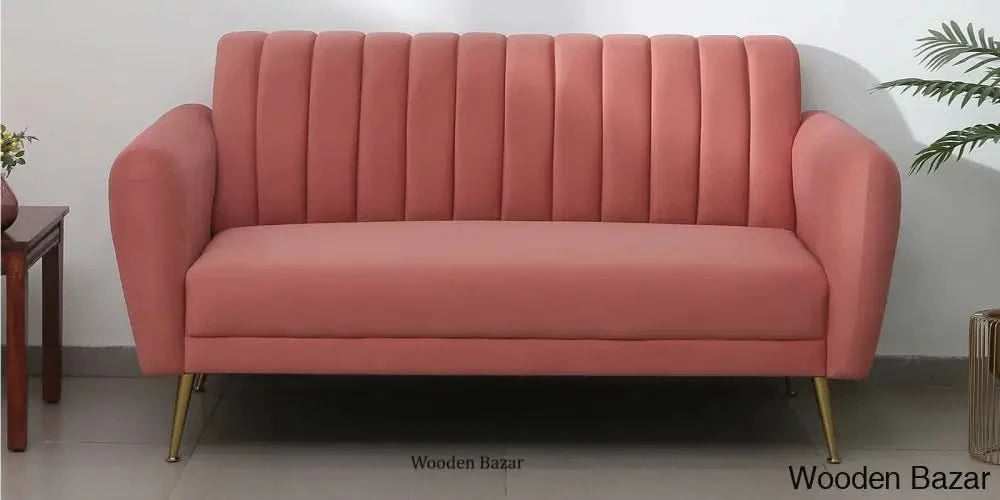 Luxurious Camel Yellow Fabric 3-Seater Sofa The Ultimate Trendy Furniture For Stylish Living Spaces