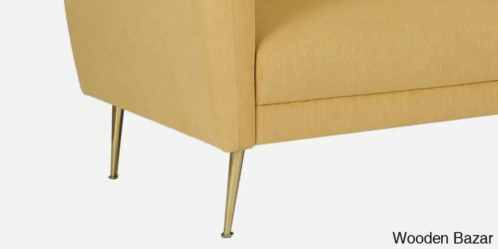 Luxurious Camel Yellow Fabric 3-Seater Sofa The Ultimate Trendy Furniture For Stylish Living Spaces