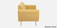 Luxurious Camel Yellow Fabric 3-Seater Sofa The Ultimate Trendy Furniture For Stylish Living Spaces