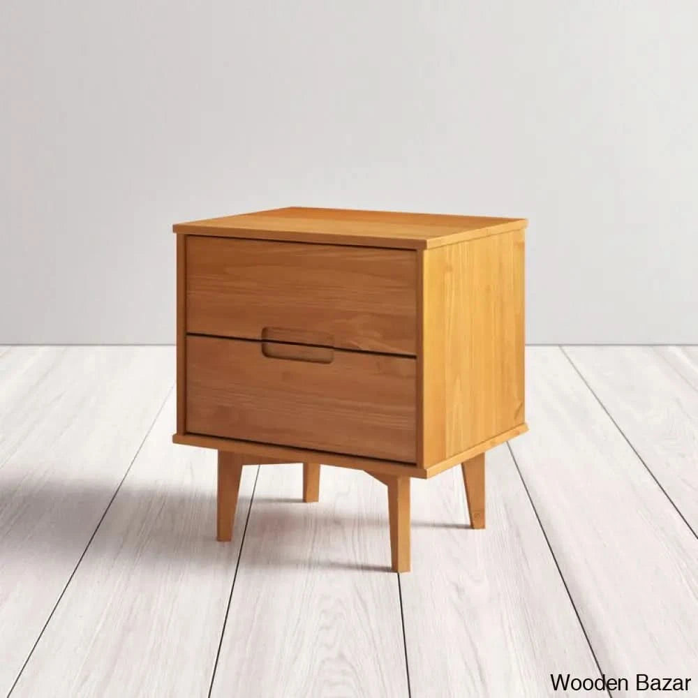 Bedside Table - Wooden Bazar