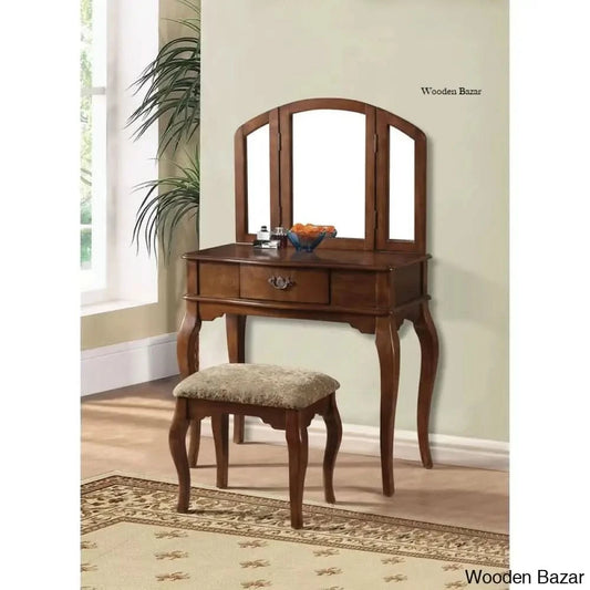 Marane Vanity Dressing Table With Mirror And Stool