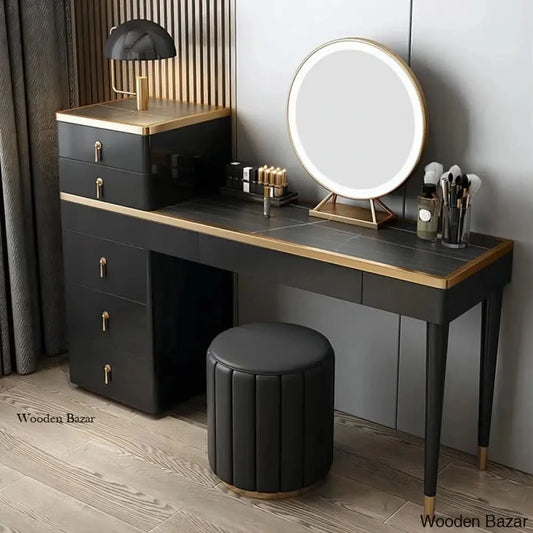 Marquard Vanity Dressing Table With Mirror And Stool
