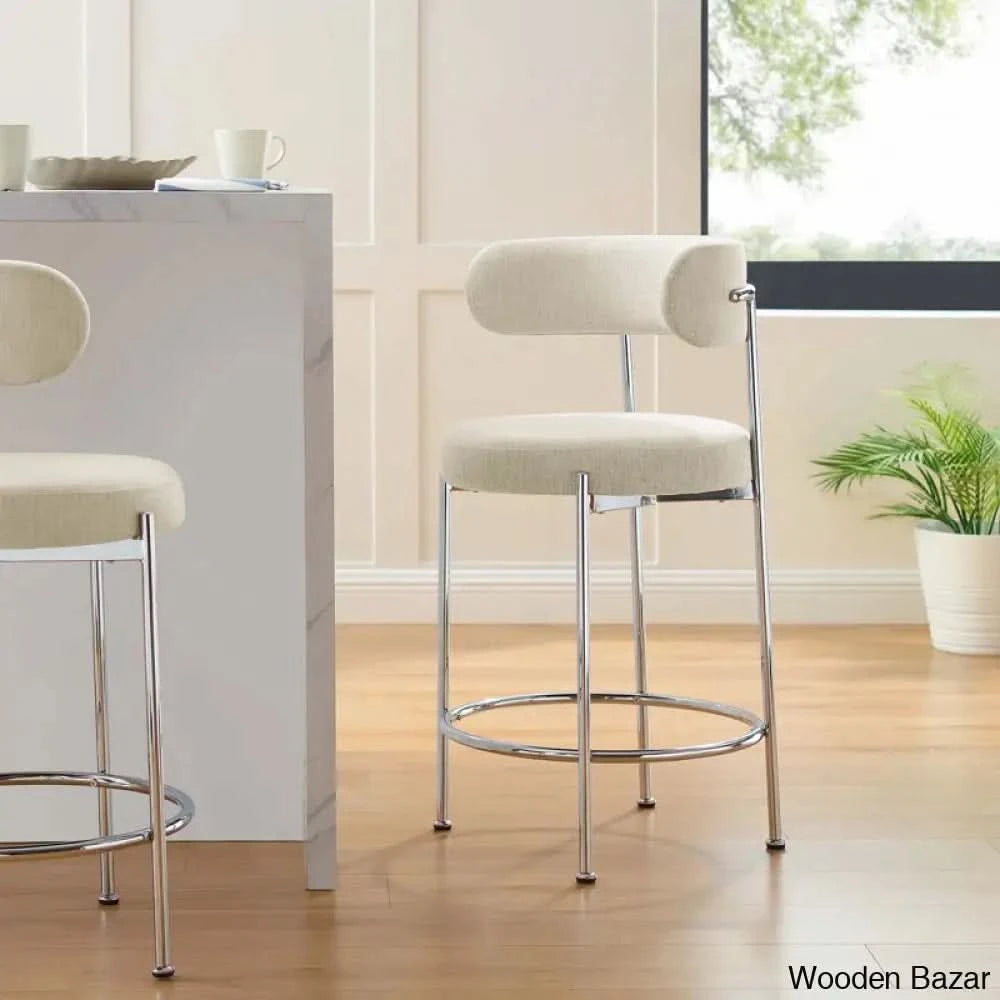 Modwayl Luxury Counter Stools For Luxe Living (Set Of 2)- Wooden Bazar