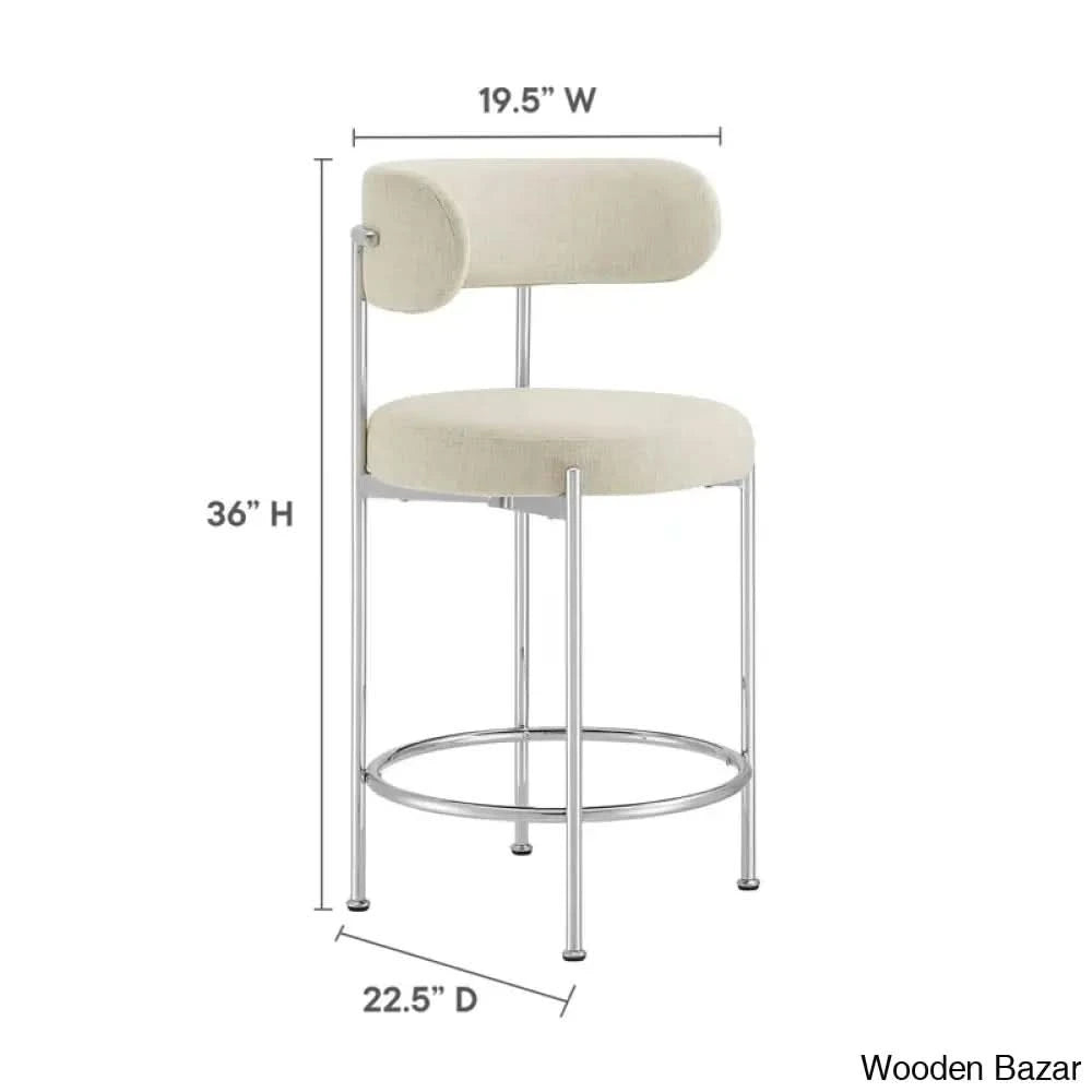 Modwayl Luxury Counter Stools For Luxe Living (Set Of 2)- Wooden Bazar