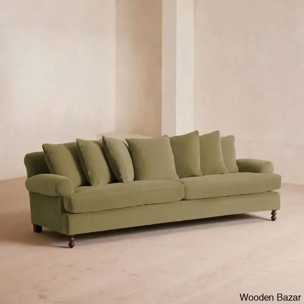 Nainey Stylish Four-Seater Sofa With Modern Elegance With Spacious Comfort Lichen