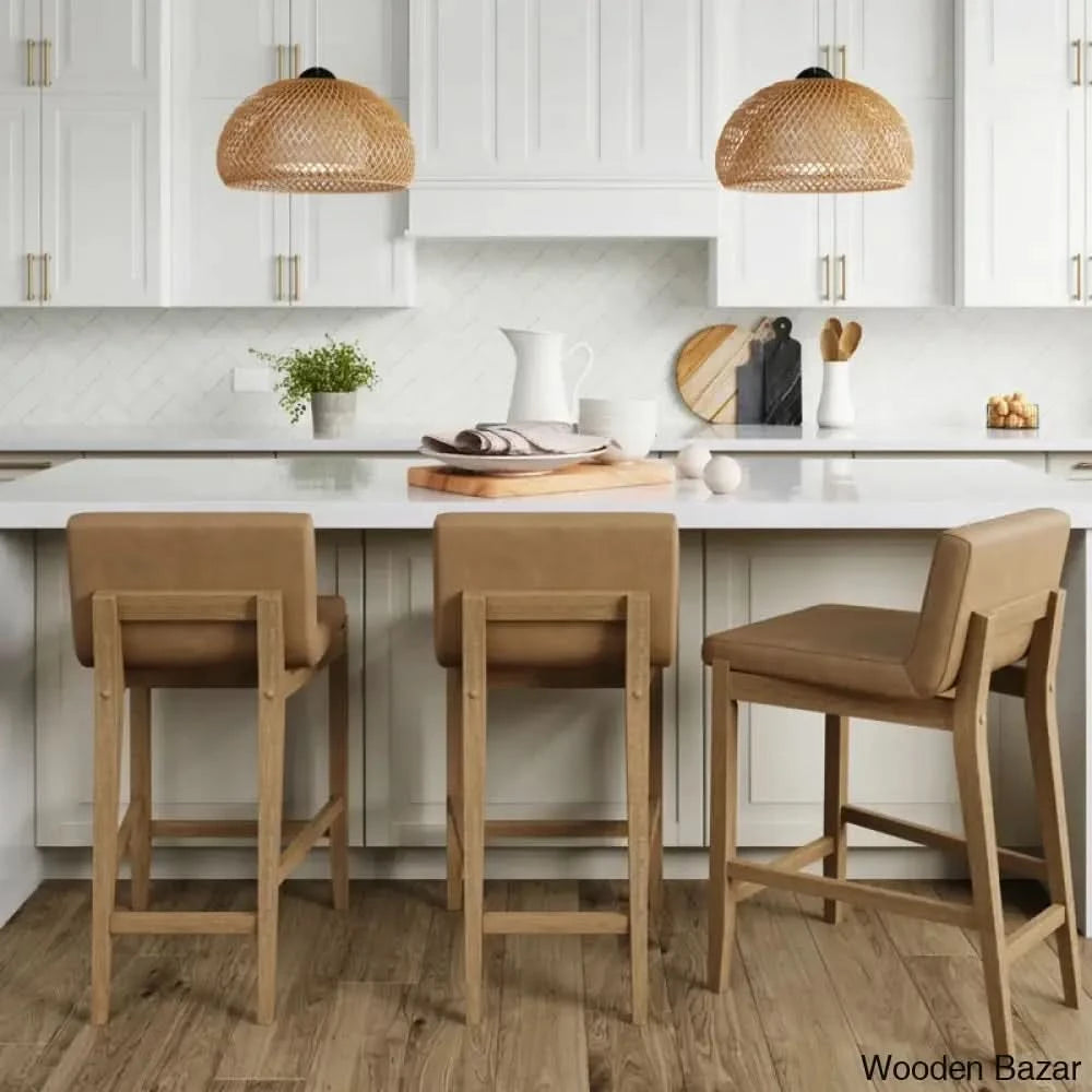 Natah Upholstered Counter And Bar Stool Set