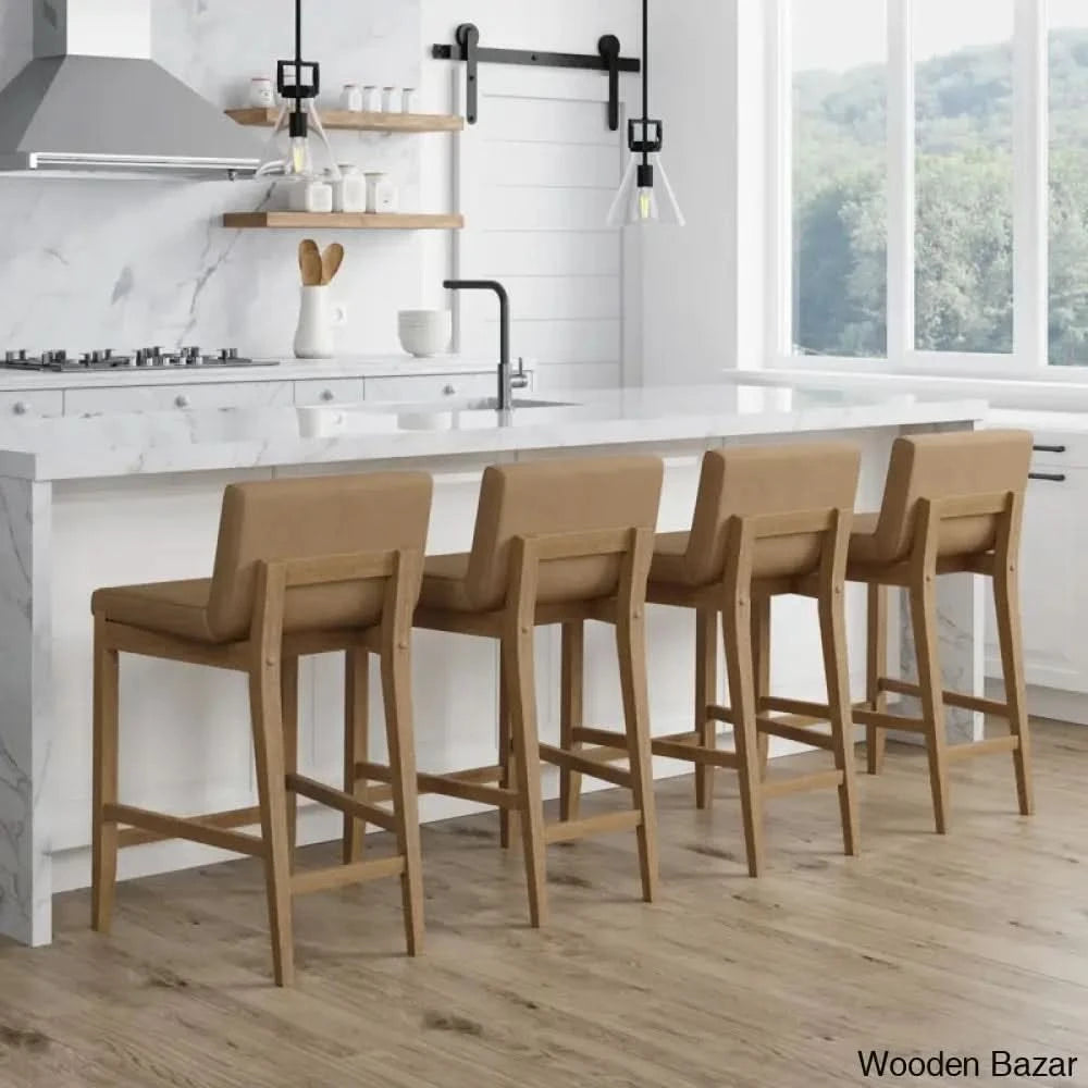 Natah Upholstered Counter And Bar Stool Set