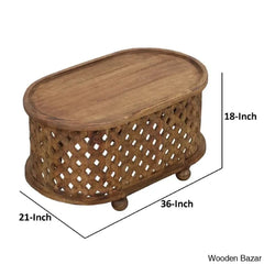 Neiges Solid Wood Coffee Table And Center